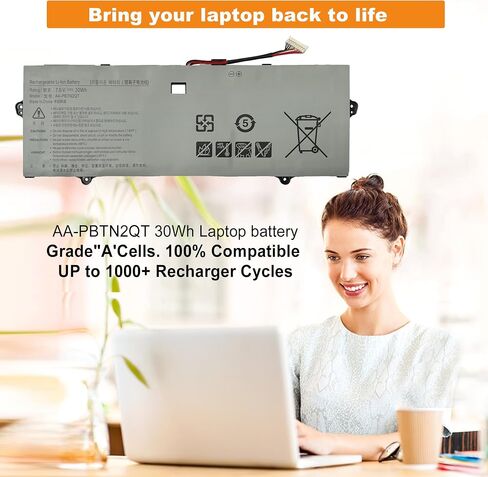 BOWEIRUI AA-PBUN3AB AA-PBUN3QB استبدال بطارية الكمبيوتر المحمول المتوافقة مع Samsung Notebook 5 NP550XTA-K0 NP550XTA-K01US NP530E5M NP740U NP740U3L NP740U5L NP730QAA Odyssey NP800G5M Series 11.4V 43Wh in Saudi Arabia