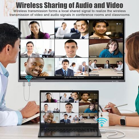 جهاز إرسال واستقبال HDMI لاسلكي، موسع HDMI لاسلكي 98FT/30M، طقم HDMI لاسلكي لبث الفيديو والصوت إلى HDTV/جهاز العرض/الشاشة من الكمبيوتر المحمول/الكمبيوتر الشخصي/صندوق الكابل in Kuwait