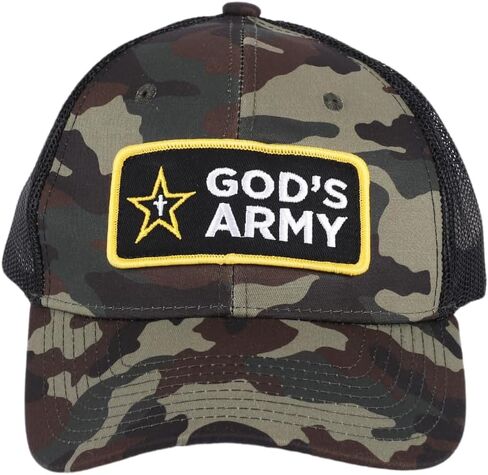 God's Army | Soldier Caps | Baseball Caps for Men | One Size Adjustable Velcro Strap | Christian Hats Gifts for Men and Women in Saudi Arabia