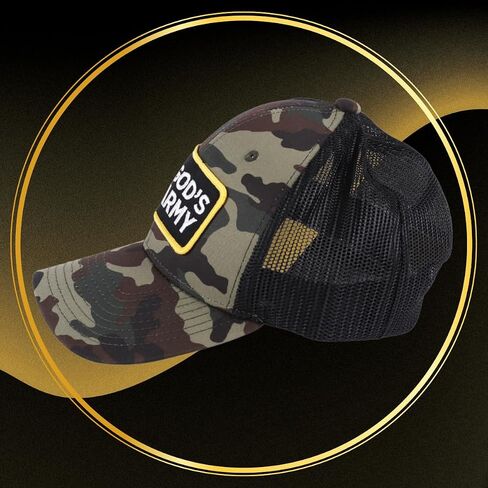 God's Army | Soldier Caps | Baseball Caps for Men | One Size Adjustable Velcro Strap | Christian Hats Gifts for Men and Women in Saudi Arabia