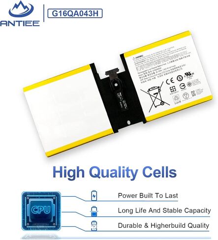ANTIEE G3HTA001H 93HTA001H Keyboard Battery Replacement for Microsoft Surface Book 1st Gen Model 1785 with Performance Base (GTX 965M) Enhanced Edition 7.57V 60.8Wh 8030mAh 4-Cell in Saudi Arabia