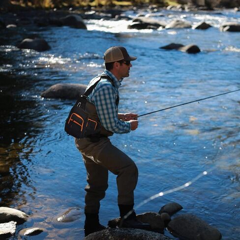 Fisherman Gift Sling Shoulder Tackle Bag - Fishing Backpack Water Resistant Lure Box - Fly Fishing, Outdoor Sports, Camping and Hiking, Christmas Gift in Saudi Arabia