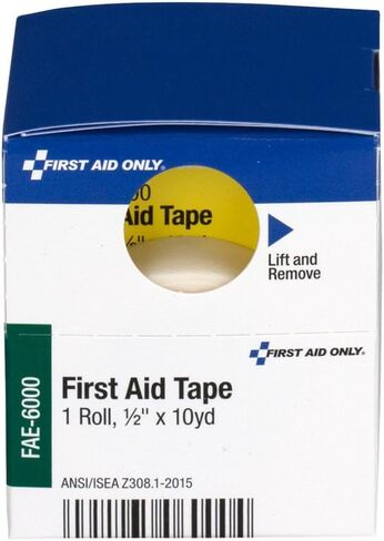 شريط الإسعافات الأولية من شركة First Aid Only, Inc FAE6000، مقاس 1/2 بوصة × 10 ياردة، أبيض in Saudi Arabia
