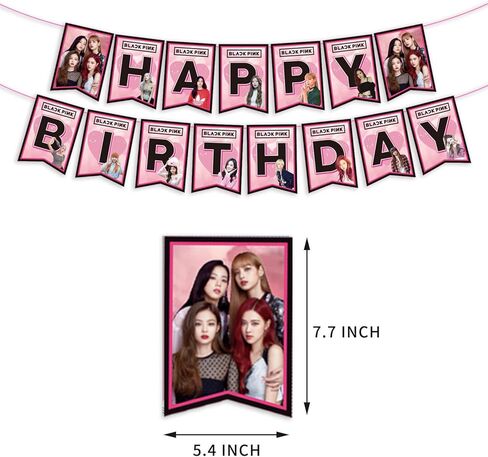 مجموعة لوازم حفلات اعياد الميلاد بي تي اس لفتيان بانجتان تتضمن لافتة - 1 زينة كيك - 24 قطعة علوية للكب كيك - 16 بالون - 40 ملصق in Kuwait