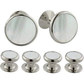 Mother of Pearl and Brass Stud Set