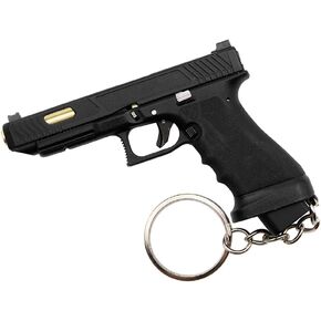 Mini Keychains Gun Shape Tiny Key Chain Pendant Ornament Collection Keychains Gift for Car Backpack Friend Men Father
