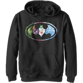 DC Comics Kids' Batman Villains Logo Youth Pullover Hoodie