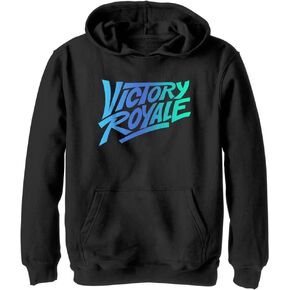 Fortnite Boys' Victory Royale Logo Youth Pullover Hoodie, Black, Medium