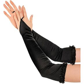 Black Dark Angel Gloves - 1 Pair - Elegant Design, Perfect Costume Accessory For Halloween, Cosplay, Themed Parties, & More