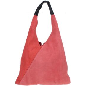 Girly HandBags Womens Italian Genuine Suede V Shape Small Top Handle Bag