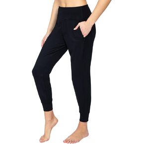 90 Degree By Reflex Womens Interlock Greenwich Jogger with Zipper Pockets and Back Yoke