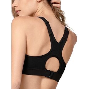 Yvette High Impact Sports Bra for Women High Support Adjustable Straps Running Workout Bra for Large Bust in Kuwait