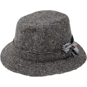 Hanna Hats Men's Donegal Tweed Original Irish Walking Hat