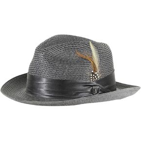 STACY ADAMS Men's Paper Milan Pinch Front Fedora