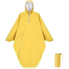 Anyoo Waterproof Rain Poncho for adults Lightweight Reusable Hiking Hooded Coat Jacket for Outdoor Activities