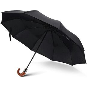 cajuca Automatic folding umbrella, ten bone reinforced wind umbrella stand does not rust, business style, practical and creative gift umbrella