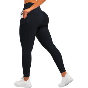 ASERAY V Waist Scrunch Butt Lifting Leggings for Women Seamless Workout Gym Leggings High Waist Tummy Control Yoga Pants in Kuwait