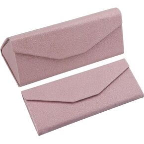 VisionGlobal 2 Pack Eyeglass Case Hard Shell with Foldable Design, Portable Sunglass Case for Glasses Protection, Lightweight