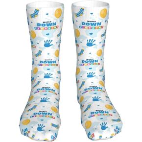 SLNFDKND World Down Syndrome Awareness Day Socks For Men Women Casual Sport Sock Fashion Tube Stockings