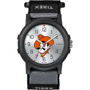 Timex Tribute Unisex Collegiate Recruit 38mm Watch - Oklahoma State Cowboys Black Fabric Strap