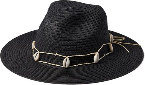 Badgley Mischka Straw Fedora with Seashell Ornaments in Saudi Arabia
