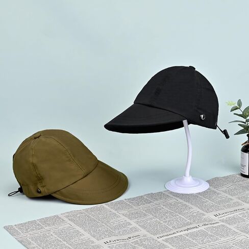 واقي من الشمس بحافة واسعة من يونشيك، قبعات صيفية خفيفة الوزن للنساء، قبعة سفر جافة قابلة للطي مع مشبك تعليق للقناع in Kuwait