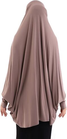 ihvan online, Women Muslim Hijab Cover, Islamic Khimar, Long Salah Clothes. Prayer Hijab for Women, Color:Brown in Saudi Arabia