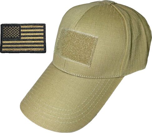 قبعة بيسبول قابلة للتعديل من Ranger Return Tactical Operator Khaki Tan مع رقعة علم الولايات المتحدة الأمريكية - Coyote Tan (KHAKI-TCAP-COYT-USAF) in Saudi Arabia