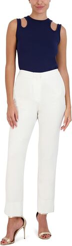 BCBGMAXAZRIA Women's Fitted Top Shoulder Cut Out Crew Neck Shirt in Saudi Arabia