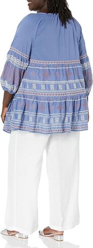 Avenue PLUS SIZE TUNIC DRESS HOLLY EMBROIDERY, IN RIVIERA, SIZE, 20 in Saudi Arabia