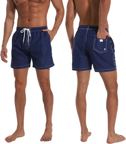 TELALEO 3/2 حزمة شورت سباحة رجالي سريع الجفاف مع بطانة شبكية مقاس 6 بوصات ملابس سباحة للشاطئ درزة داخلية in Kuwait