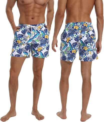 TELALEO 3/2 حزمة شورت سباحة رجالي سريع الجفاف مع بطانة شبكية مقاس 6 بوصات ملابس سباحة للشاطئ درزة داخلية in Kuwait