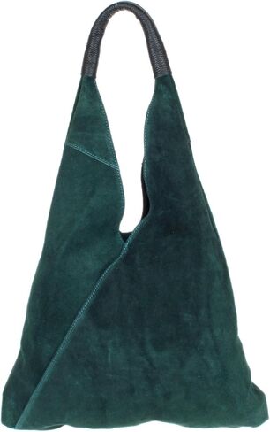 Girly HandBags Womens Italian Genuine Suede V Shape Small Top Handle Bag in Saudi Arabia