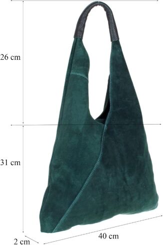 Girly HandBags Womens Italian Genuine Suede V Shape Small Top Handle Bag in Saudi Arabia