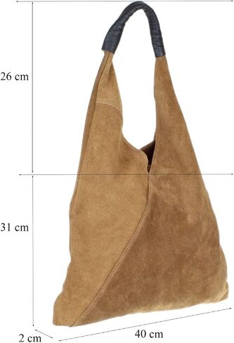 Girly HandBags Womens Italian Genuine Suede V Shape Small Top Handle Bag in Saudi Arabia