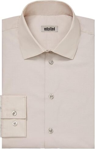 Unlisted by Kenneth Cole mens Regular Fit Solid Dress Shirt, Almond, 18 -18.5 Neck 34 -35 Sleeve XX-Large US in Saudi Arabia
