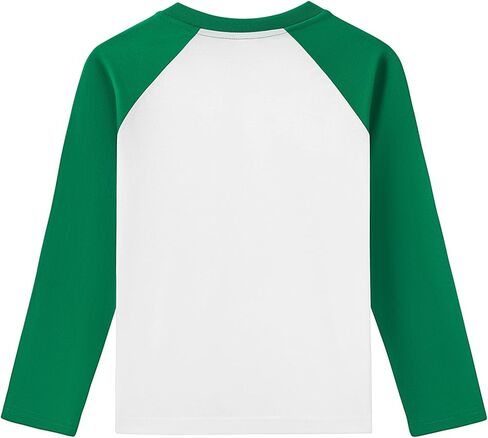 MERIABNY Kids St Patricks Day Shirt Raglan Sleeve Lucky Clover Outfit with Tattoo Sticker in Kuwait