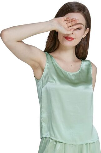 LEPTON (Tank TOP ONLY) Silk Camisoles for Women Tank Tops Ladies Girls Summer Cool Soft in Saudi Arabia
