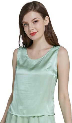 LEPTON (Tank TOP ONLY) Silk Camisoles for Women Tank Tops Ladies Girls Summer Cool Soft in Saudi Arabia