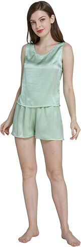 LEPTON (Tank TOP ONLY) Silk Camisoles for Women Tank Tops Ladies Girls Summer Cool Soft in Saudi Arabia