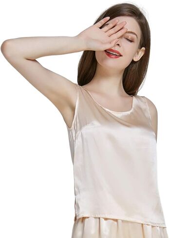 LEPTON (Tank TOP ONLY) Silk Camisoles for Women Tank Tops Ladies Girls Summer Cool Soft in Saudi Arabia