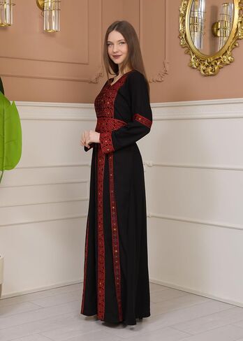 ARAB ATEEK For Womens Abayas Embroidered Thobe For Women Abayas For All Occasions Holidays & Celebrations Embroidered Detail in Saudi Arabia