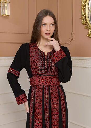 ARAB ATEEK For Womens Abayas Embroidered Thobe For Women Abayas For All Occasions Holidays & Celebrations Embroidered Detail in Saudi Arabia