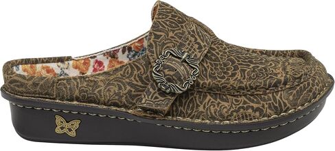 Alegria Women's Brigid Leather Moc Toe Open Back Clog With Heel Cup in Saudi Arabia