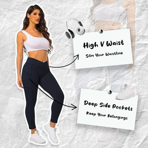 ASERAY V Waist Scrunch Butt Lifting Leggings for Women Seamless Workout Gym Leggings High Waist Tummy Control Yoga Pants in Kuwait