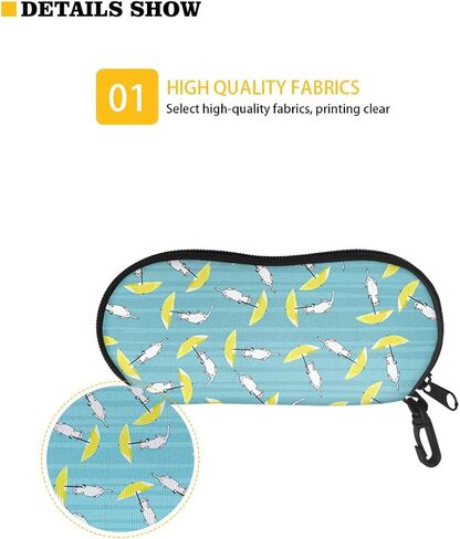 Babrukda Glasses Case Sunglasses Case Organizer Soft Eyeglass Case with Clip in Saudi Arabia