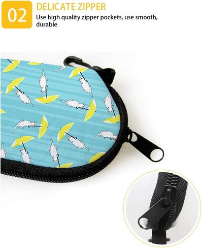 Babrukda Glasses Case Sunglasses Case Organizer Soft Eyeglass Case with Clip in Saudi Arabia