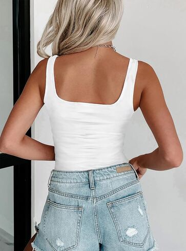 AGECODE Women's Pleated Bustier Sweetheart Neck Double Lined Sleeveless Going Out Tank Tops Bodysuit in Saudi Arabia