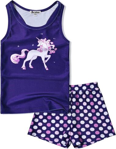 ملابس سباحة Jxstar للفتيات مكونة من قطعتين لباس سباحة حورية البحر يونيكورن تانكيني in Kuwait