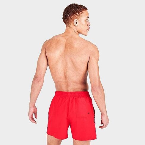 Swoosh Logo Taped 5 Inch Volley Swim Shorts Size XX-Large Color Gym Red, Black, and White in Saudi Arabia
